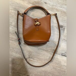 H&M Tan Crossbody Bag with Gold Accent